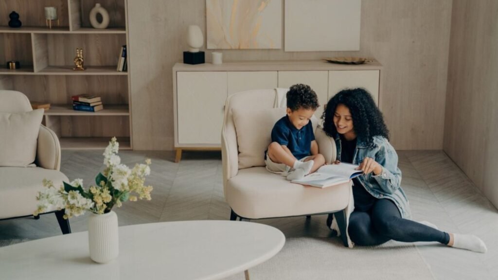 Designing a Kid Friendly Yet: A wooden board or a strip of wallpaper