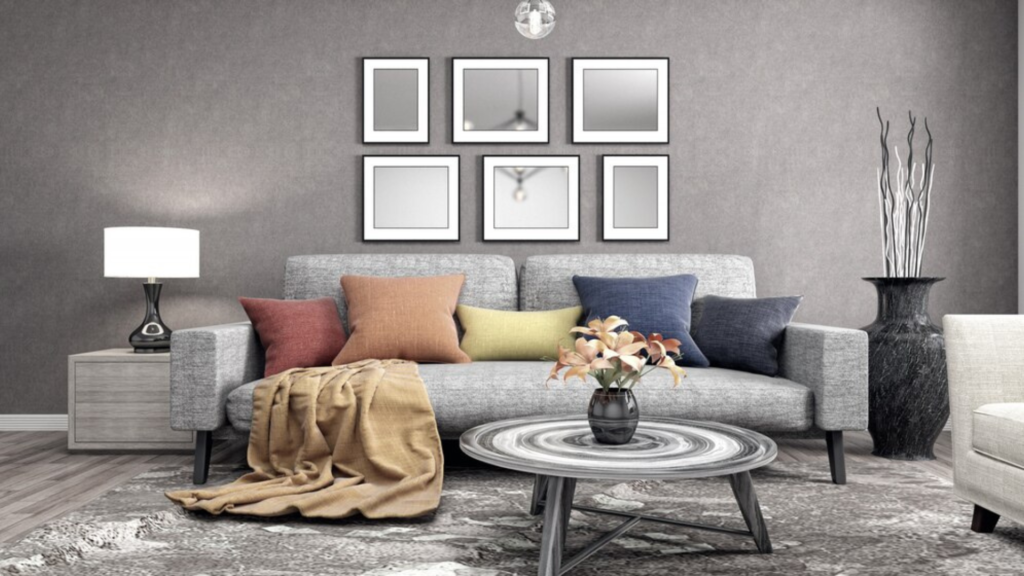 Decorate Above Your Sofa: The Framed Wall – A Graphic Wall Design