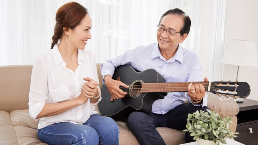 Listening to music